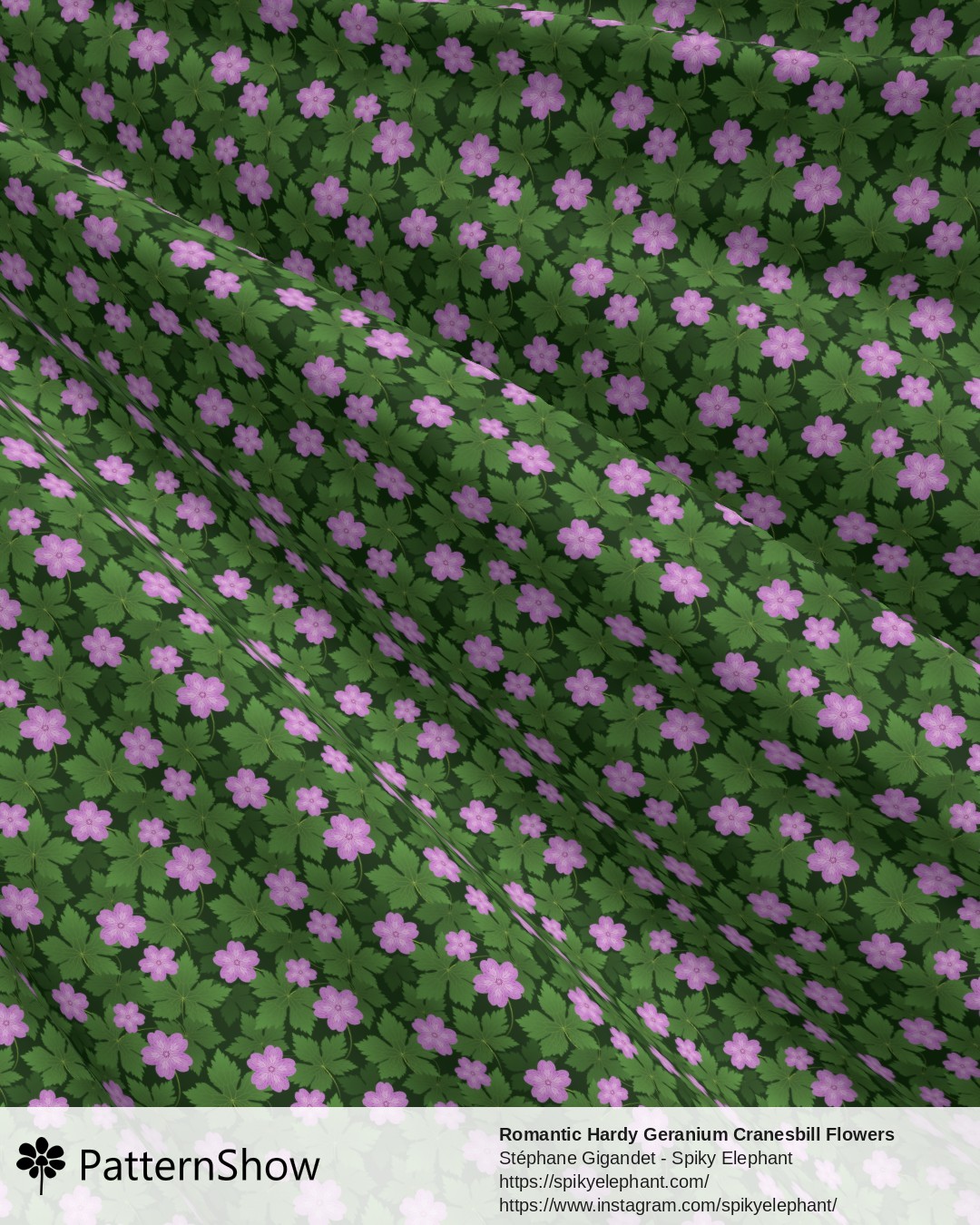 Romantic Hardy Geranium Cranesbill Flowers with Delicate Leaves - hardy-geraniums.pink-green-background.3600x7200