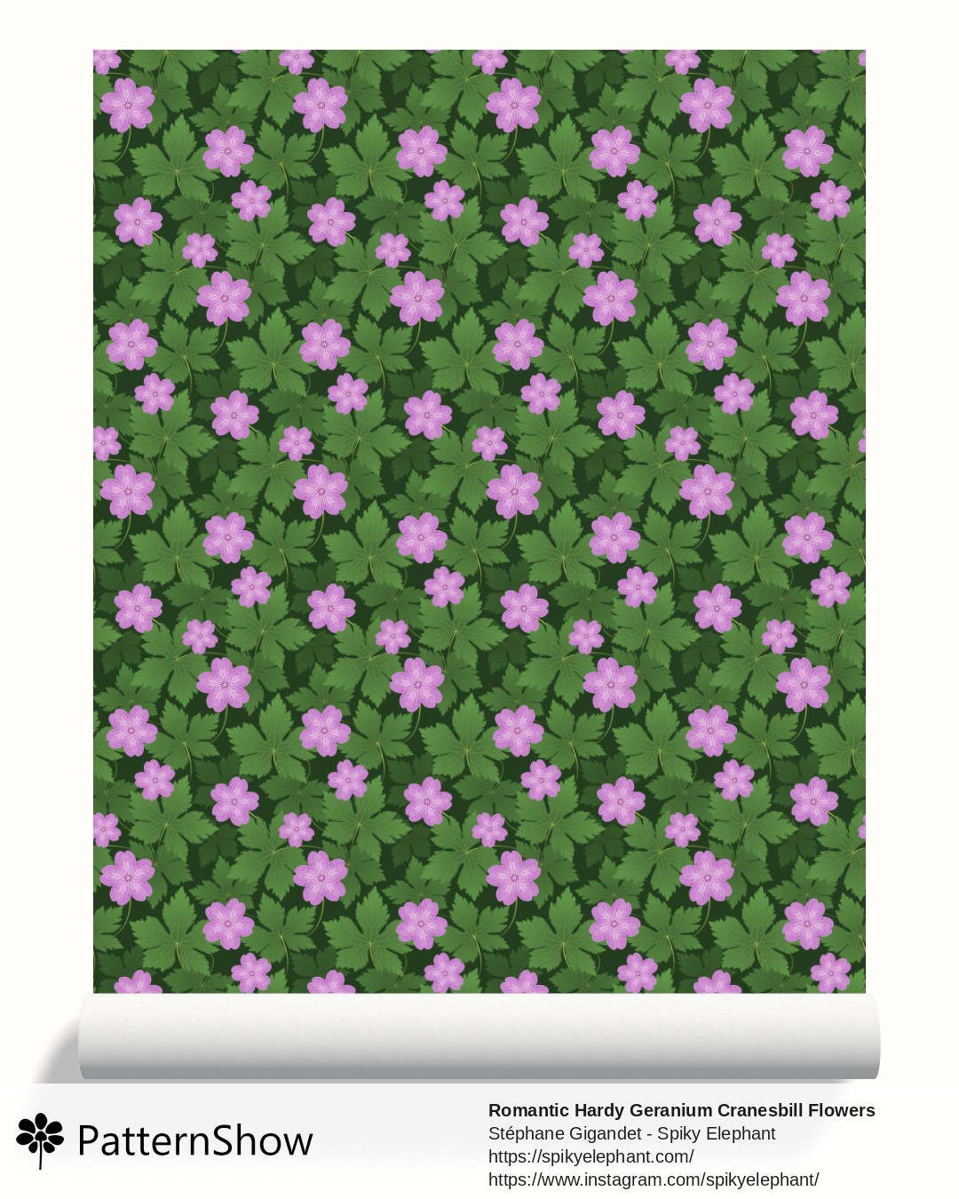 Romantic Hardy Geranium Cranesbill Flowers with Delicate Leaves wallpaper - hardy-geraniums.pink-green-background.3600x7200