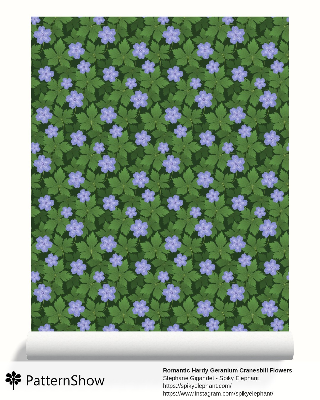 Romantic Hardy Geranium Cranesbill Flowers with Delicate Leaves wallpaper - Blue Flowers Garden Green Background