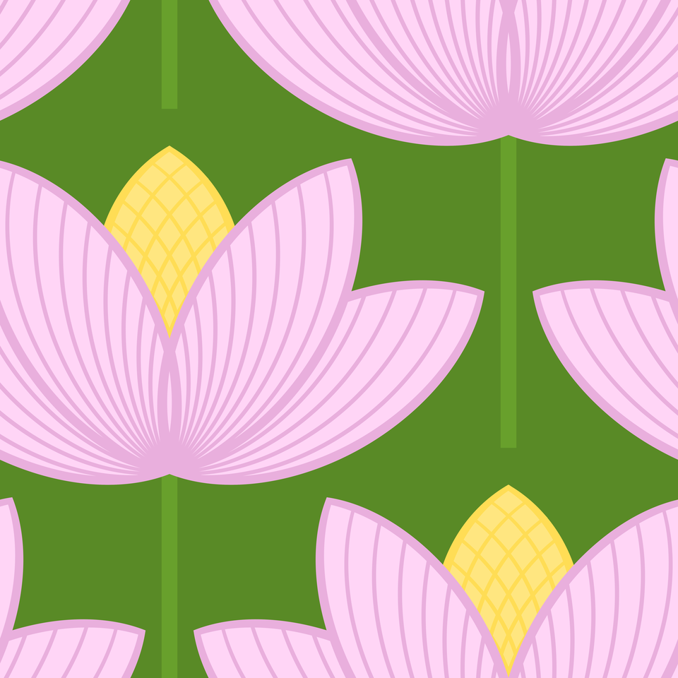 Green Pink Lavender Yellow