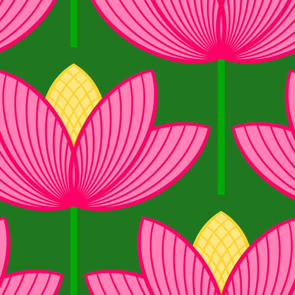 Green Hot Pink Fuschia Yellow