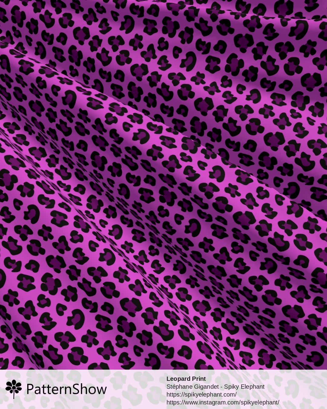 Leopard Print - Black Purple Pink