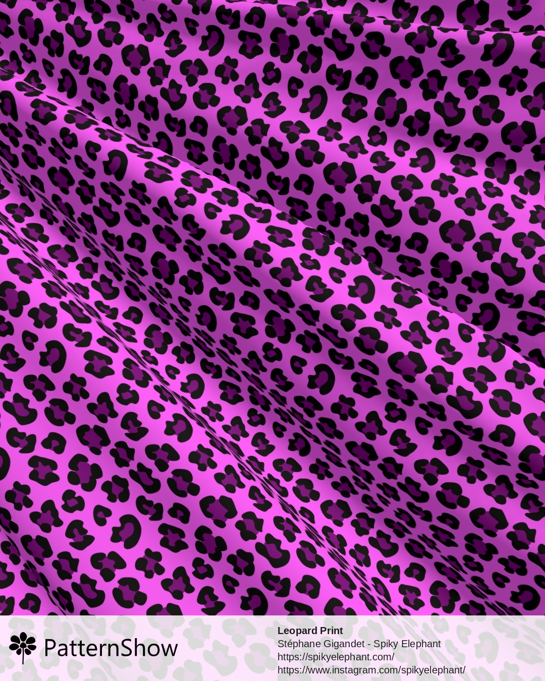 Leopard Print - Black Purple Pink