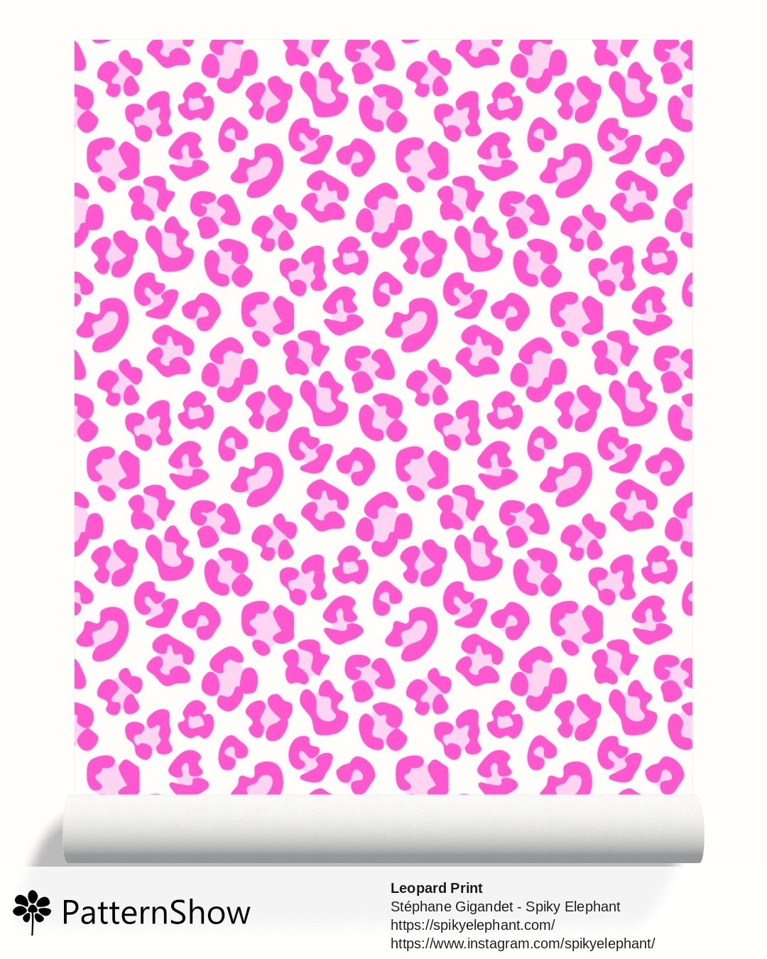 Leopard Print wallpaper - Pink White