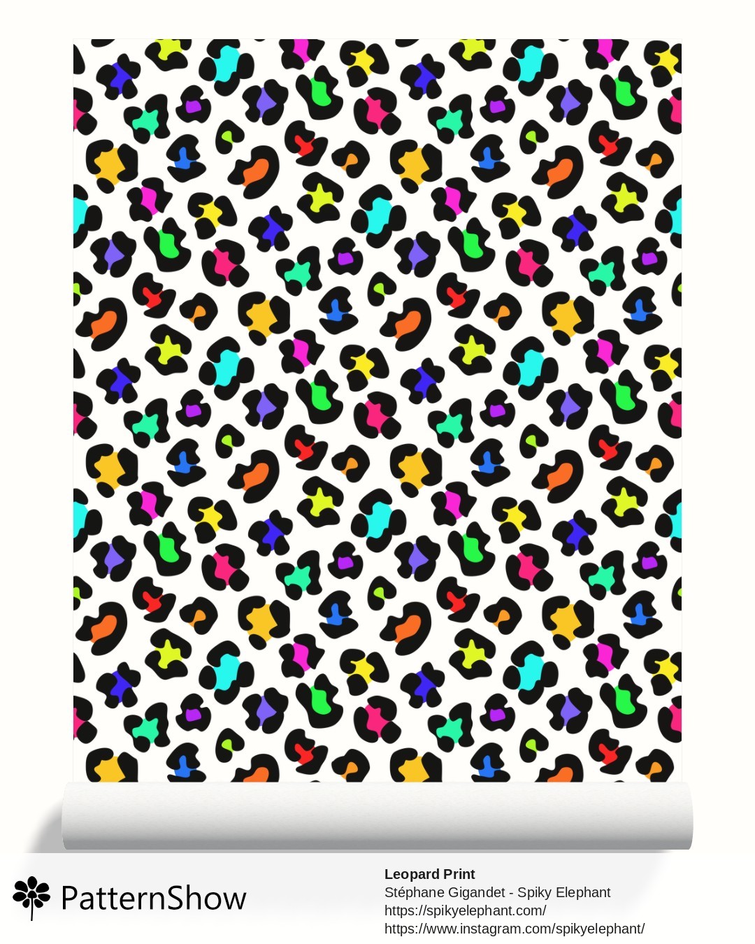 Leopard Print wallpaper - Rainbow