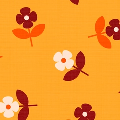 Retro Tossed Flowers - retro-tossed-flowers.yellow-orange-brown-cream.3600x7200