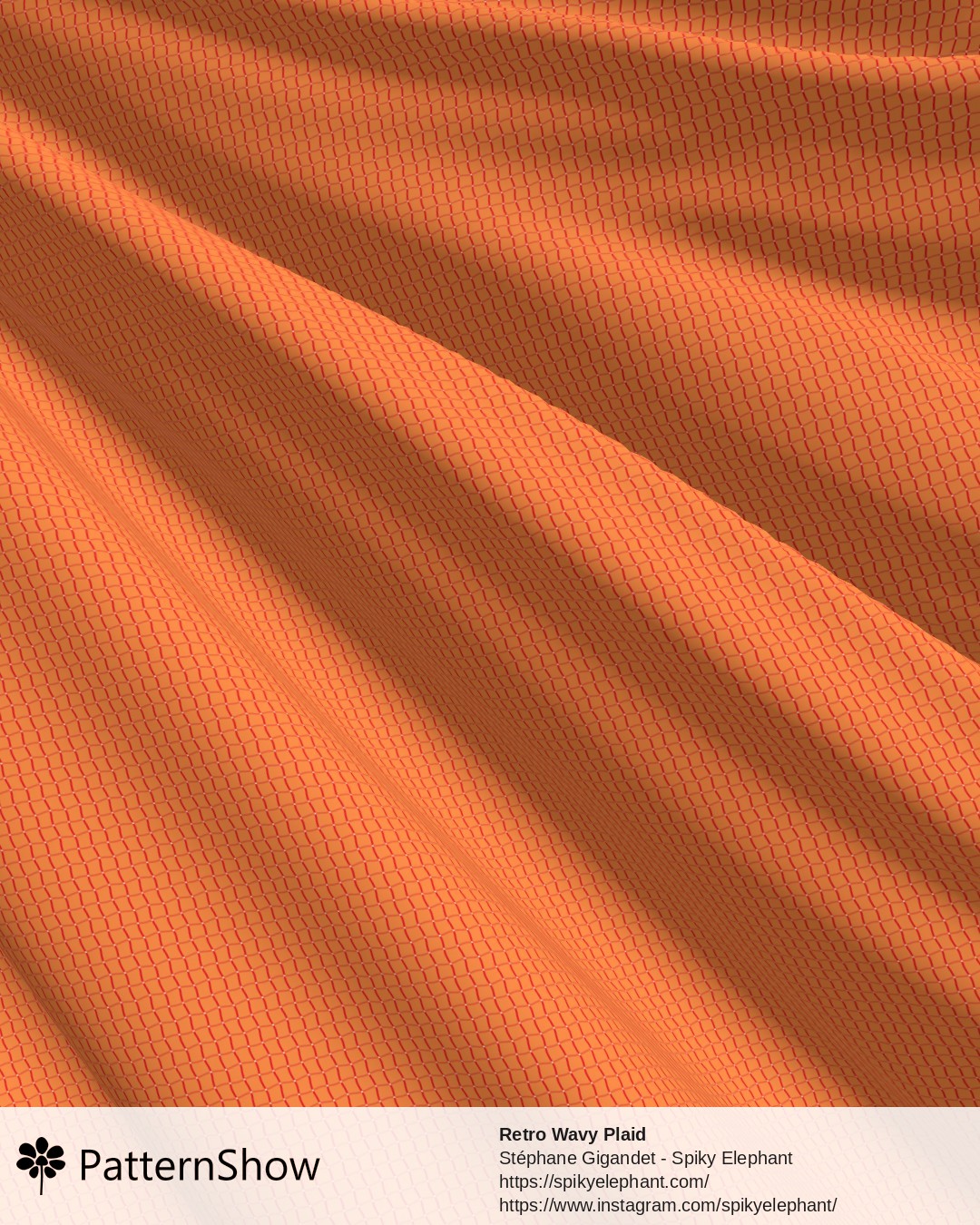 Retro Wavy Plaid - retro-groovy-gingham.peach-salmon-red-cream.3600x3600