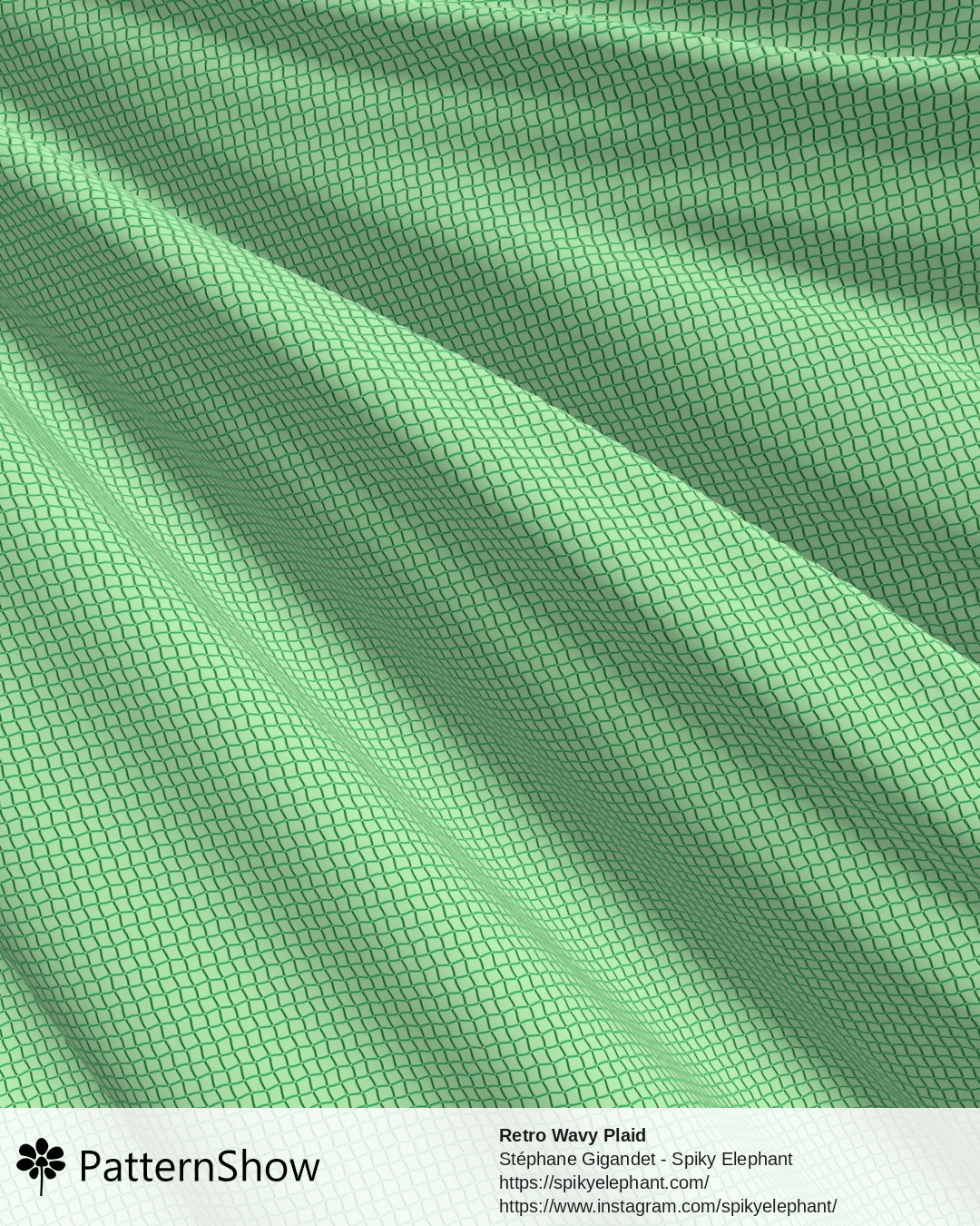 Retro Wavy Plaid - retro-groovy-gingham.green-cream.3600x3600