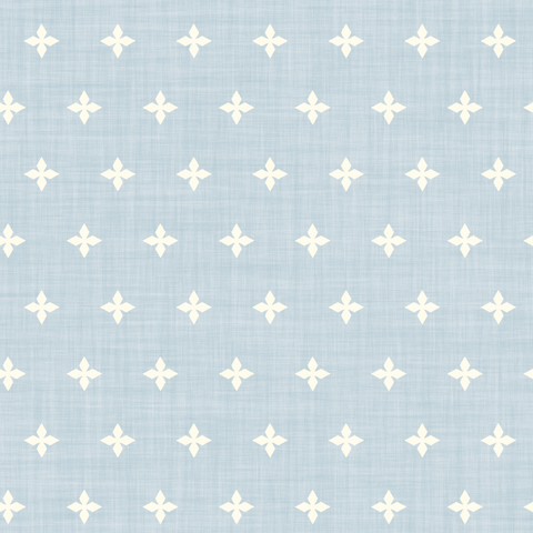 Cream on Blue Linen