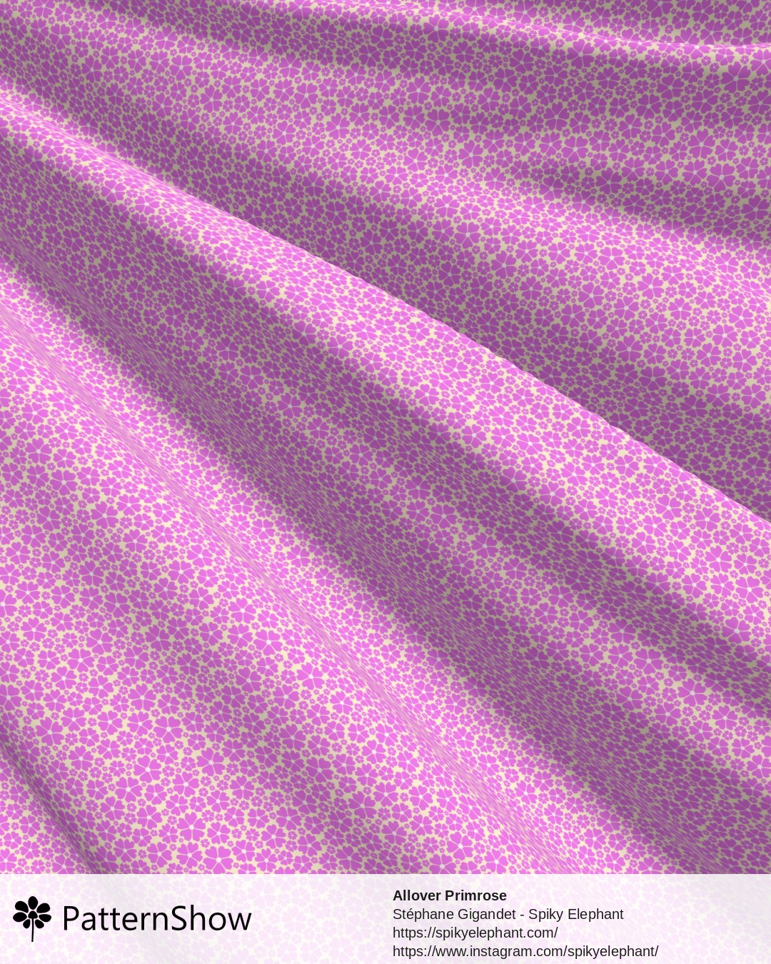 Allover Primrose - Pink on White