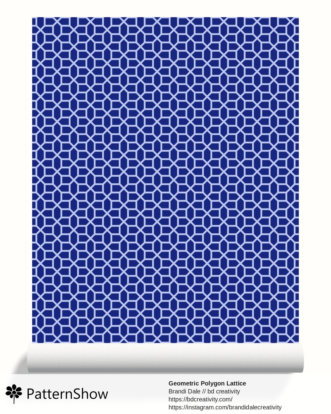 Geometric Polygon Lattice wallpaper - Dark Blue