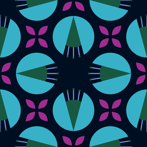 Blue and Green on Dark