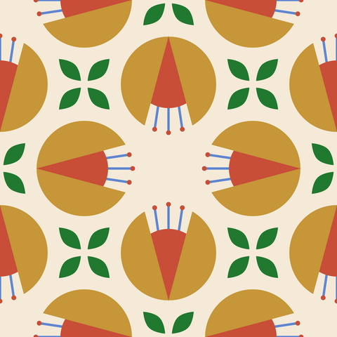 Ochre and Vermilion on Light