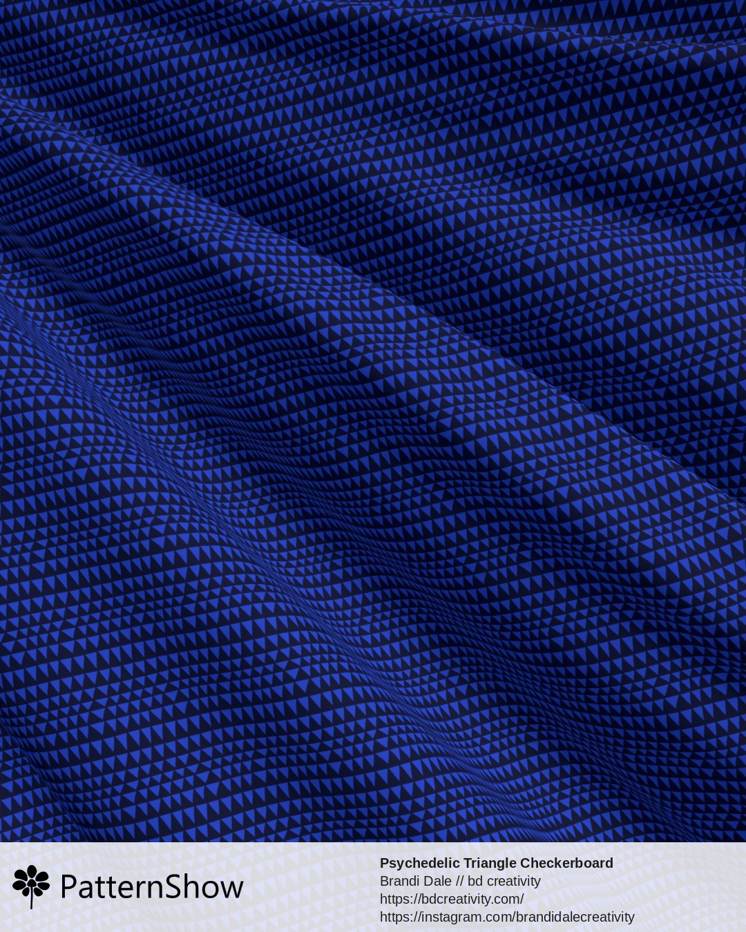 Psychedelic Triangle Checkerboard - Blue