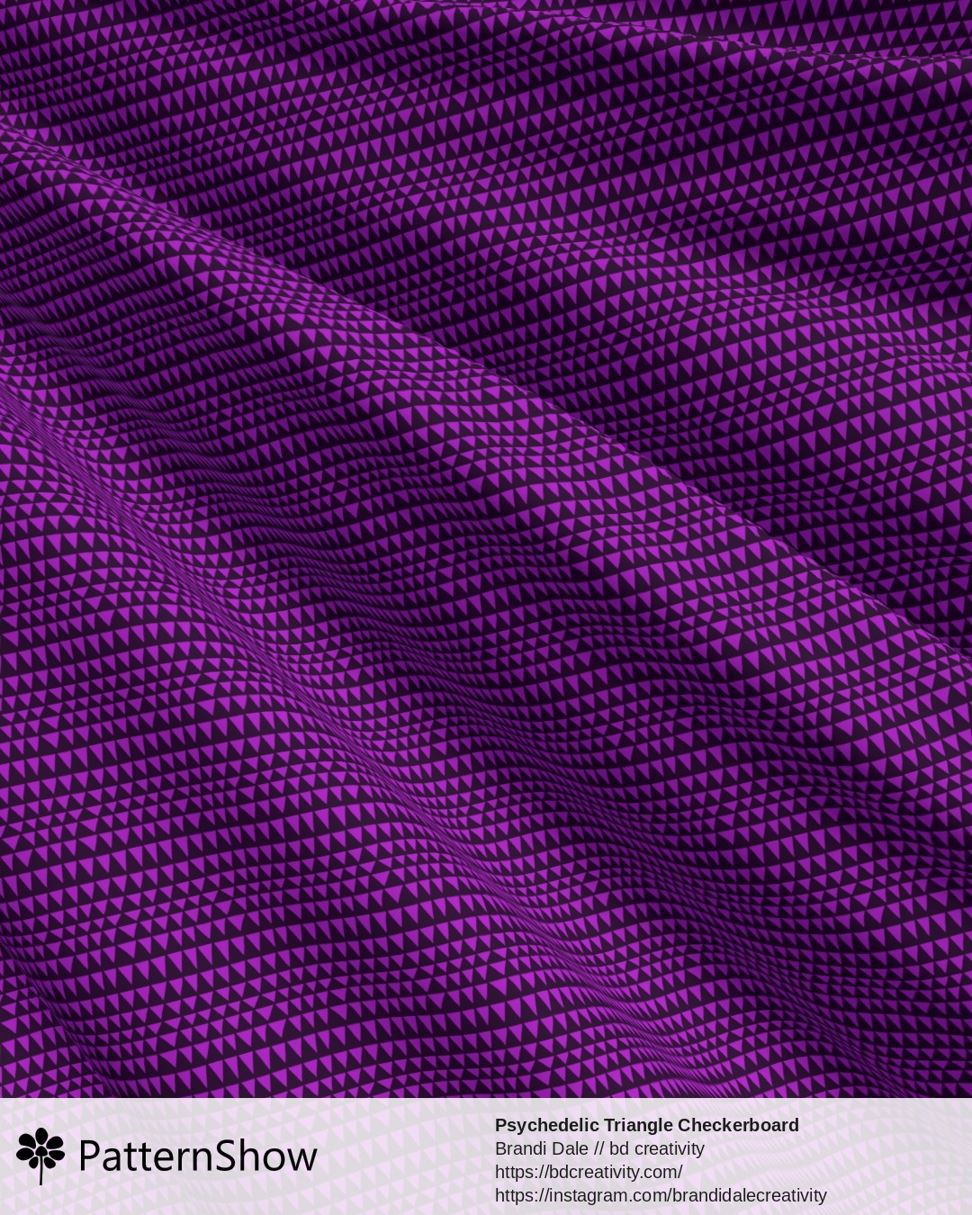 Psychedelic Triangle Checkerboard - Violet