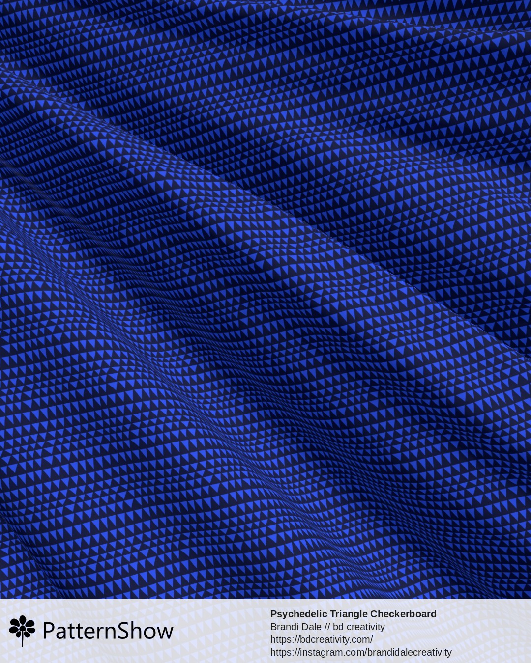 Psychedelic Triangle Checkerboard - Blue