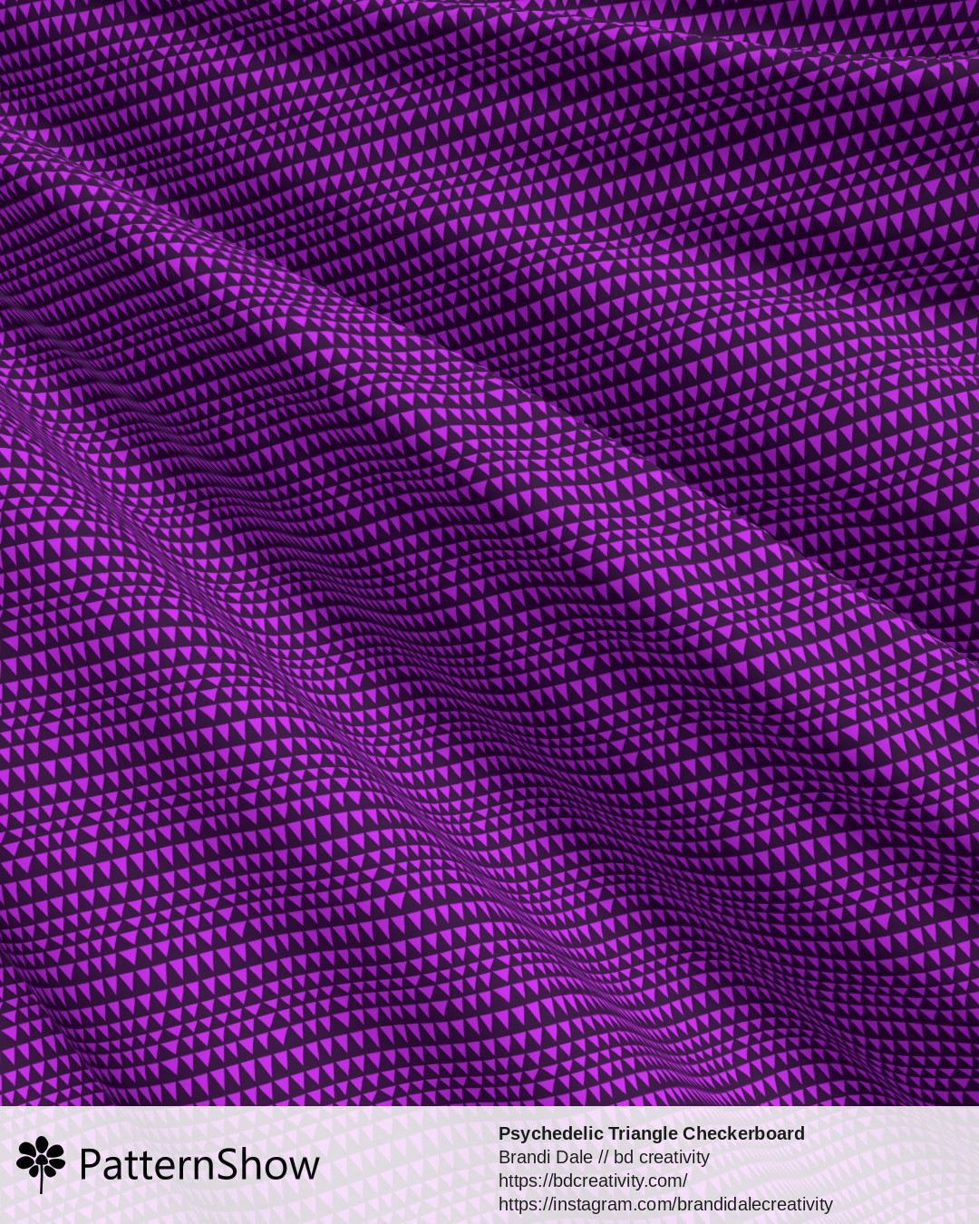 Psychedelic Triangle Checkerboard - Violet