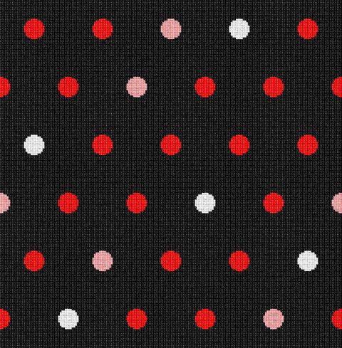 Ladybug Red White Dark Grey Black