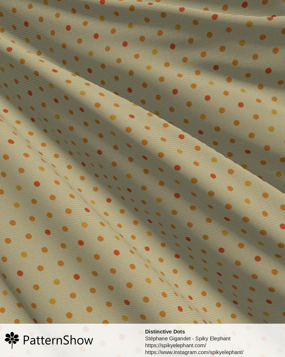 Distinctive Dots - Red Orange Yellow Cream
