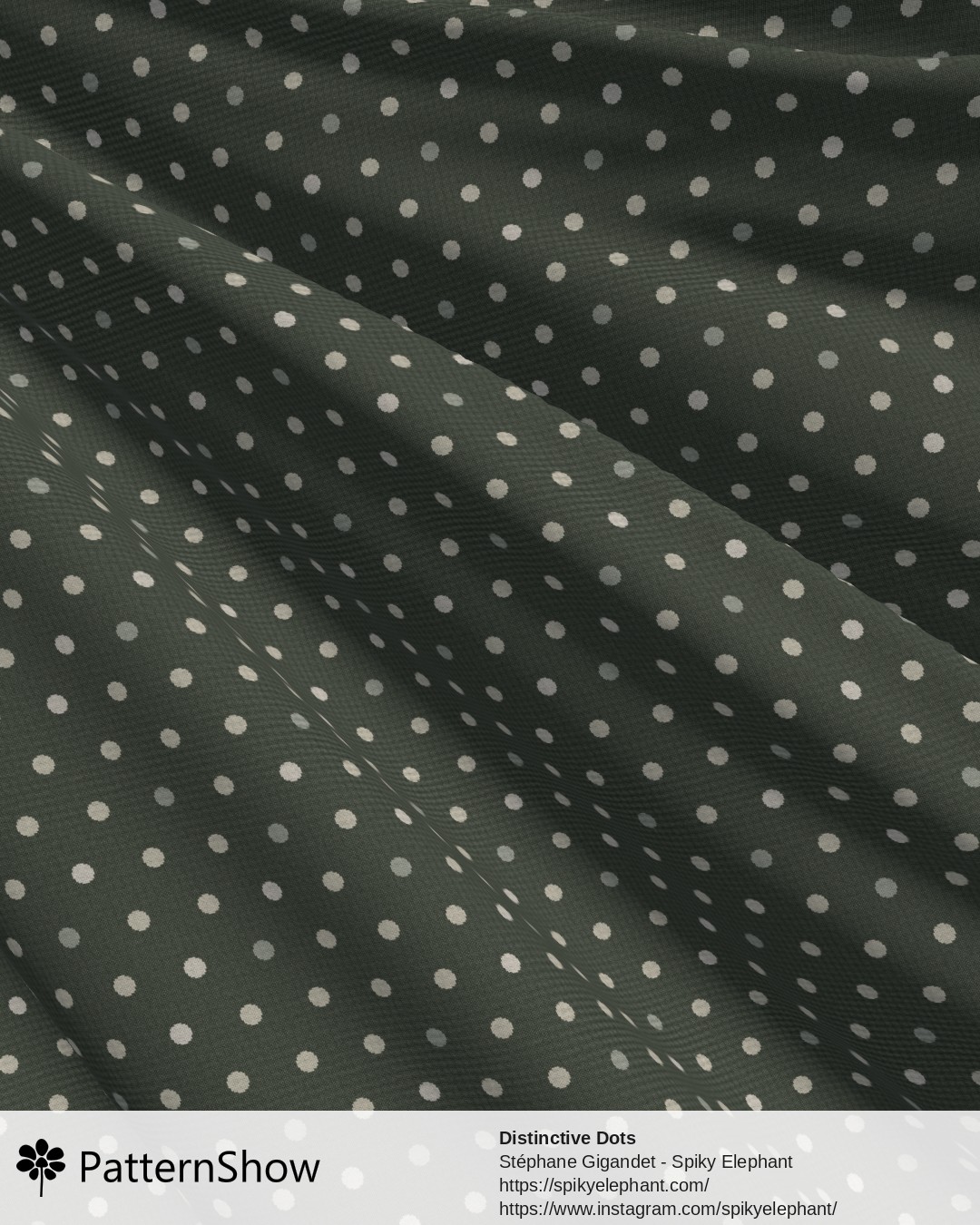 Distinctive Dots - White Cream Grey Sage Green
