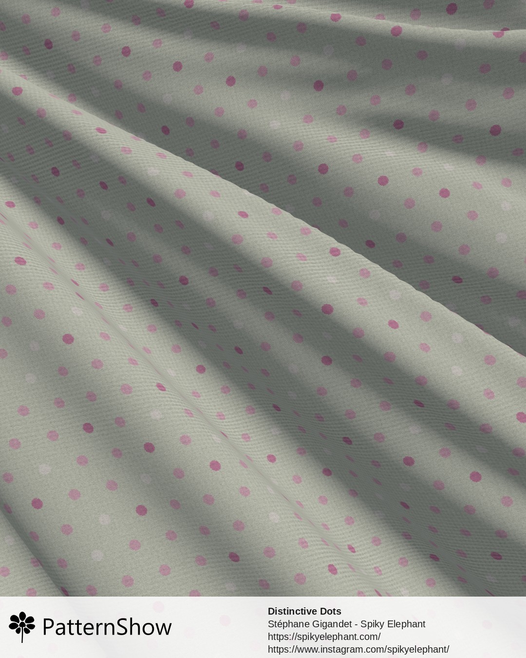 Distinctive Dots - Baby Pink Sage Green Cream