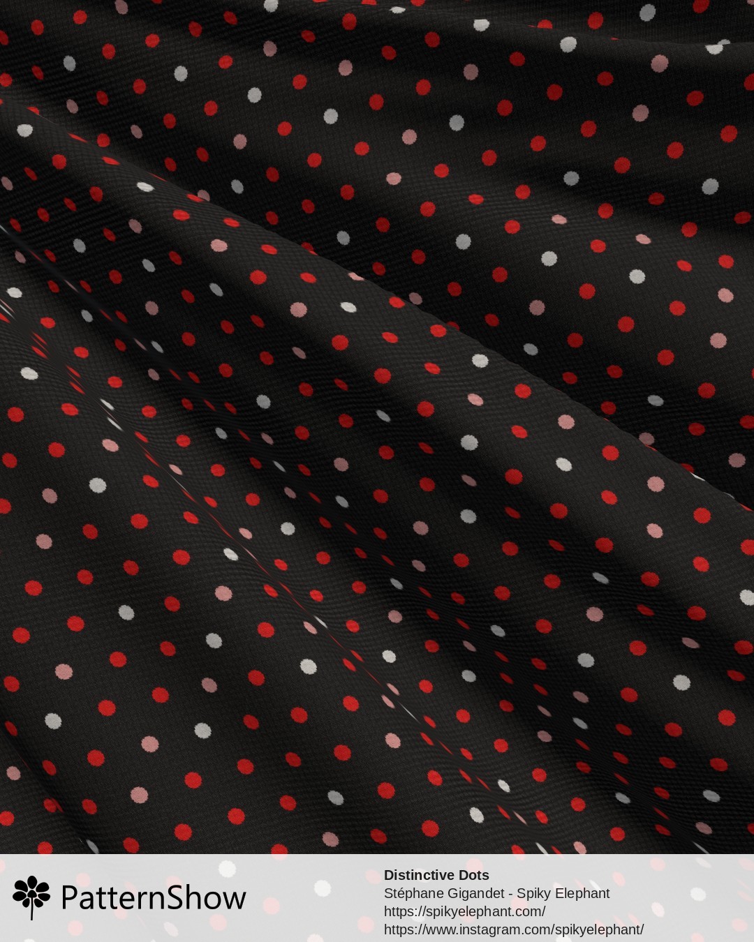 Distinctive Dots - Ladybug Red White Dark Grey Black