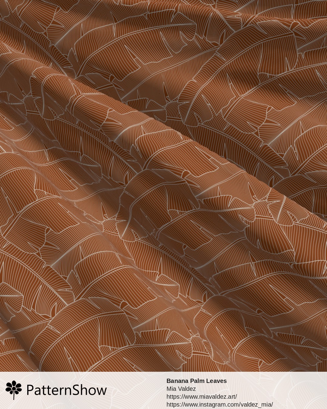 Banana Palm Leaves - Banana Palm Leaves Copper and Warm Cream