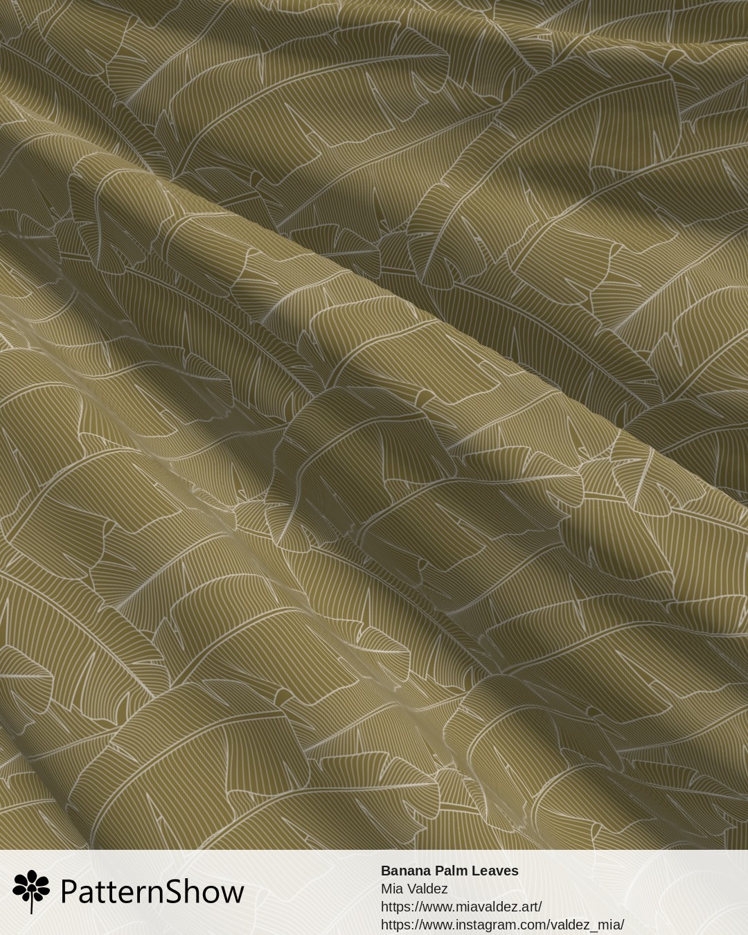 Banana Palm Leaves - Banana Palm Leaves Willow and Eggshell