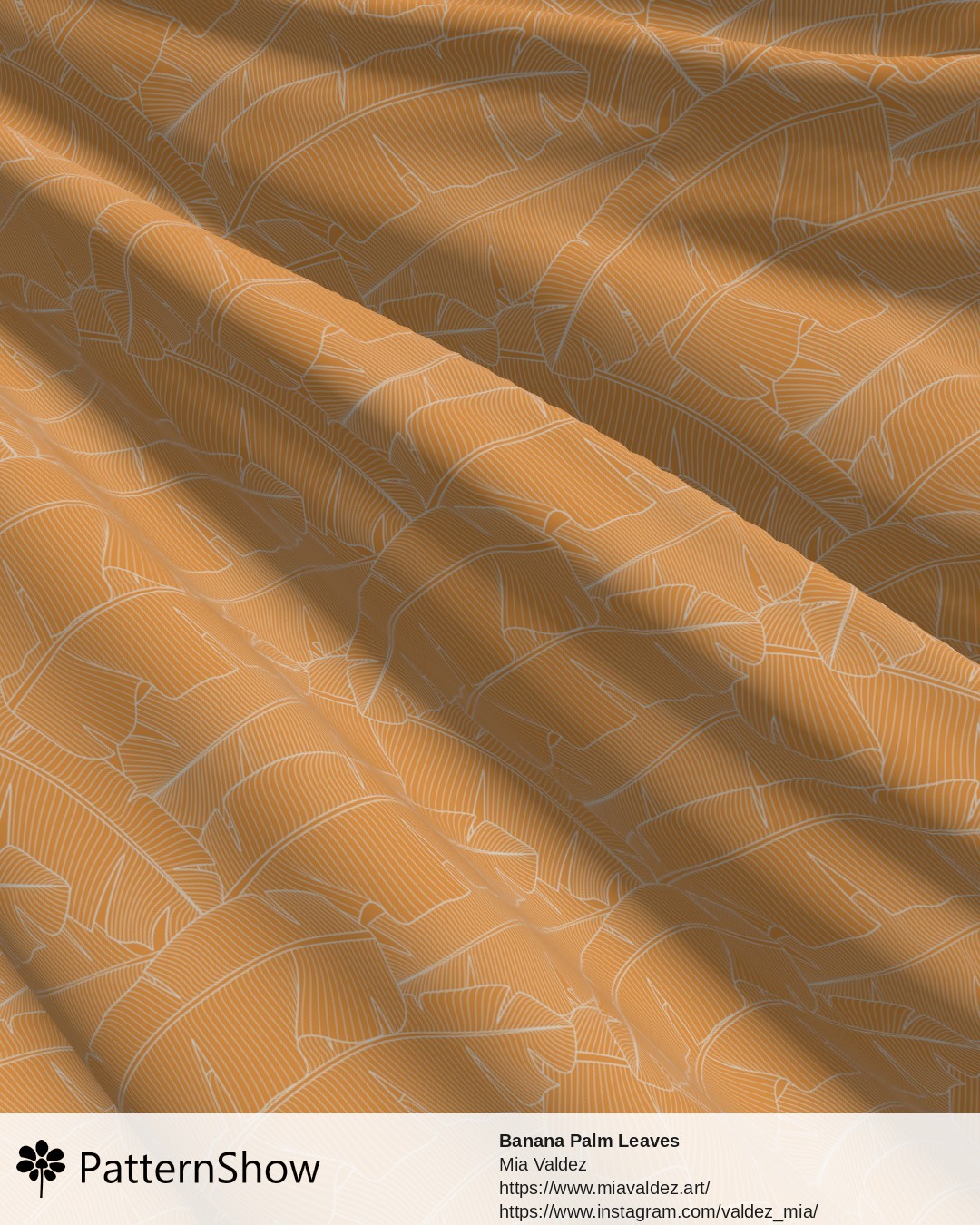 Banana Palm Leaves - Banana Palm Leaves Marigold and Eggshell