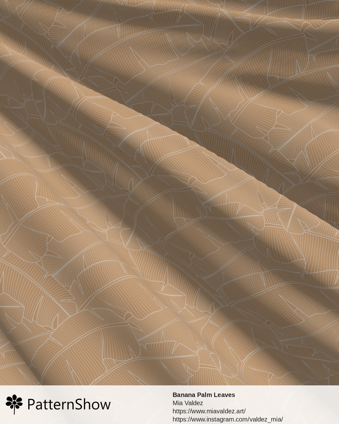 Banana Palm Leaves - Banana Palm Leaves Desert Mist and Warm Cream