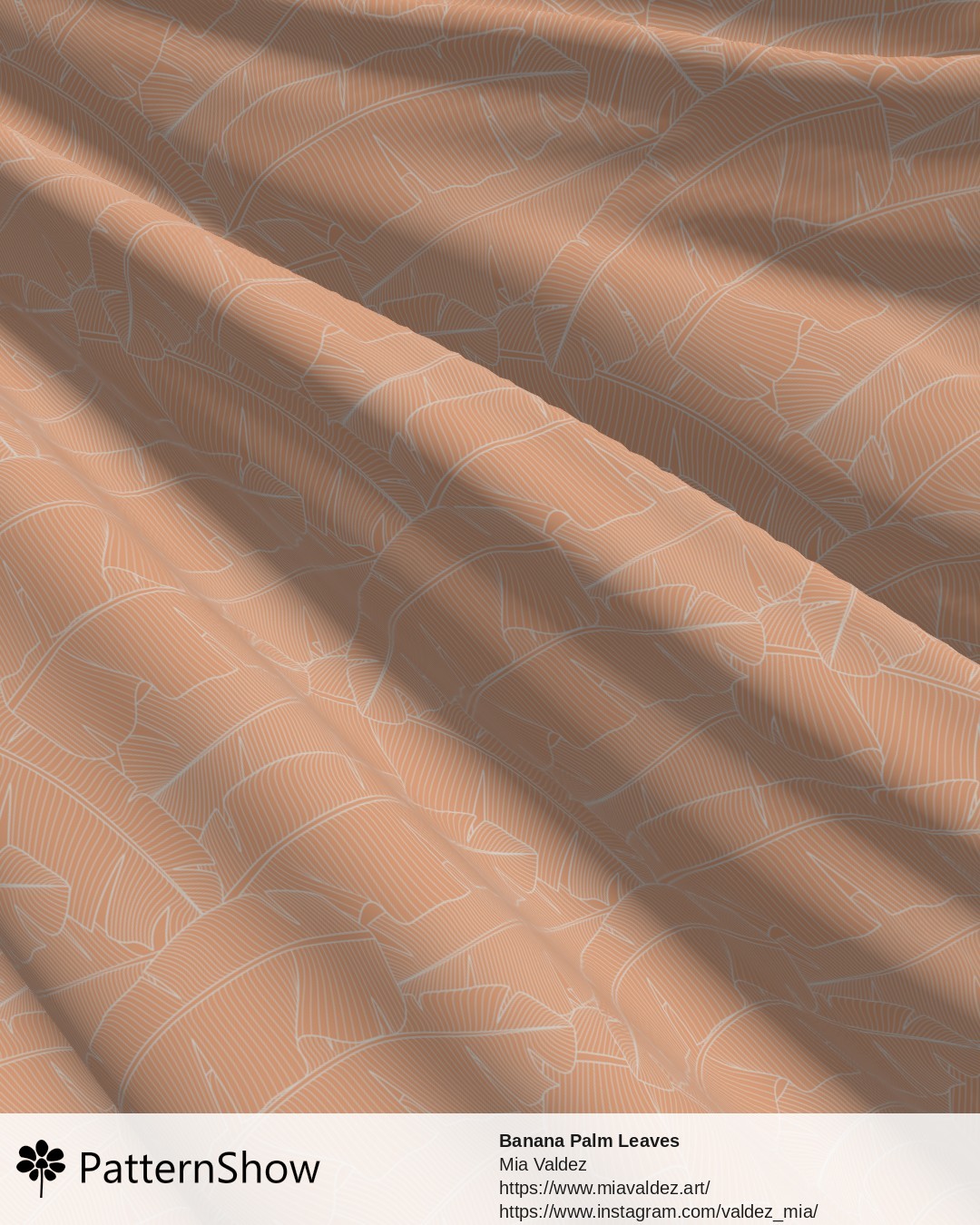 Banana Palm Leaves - Banana Palm Leaves Peach Fuzz and Off-White