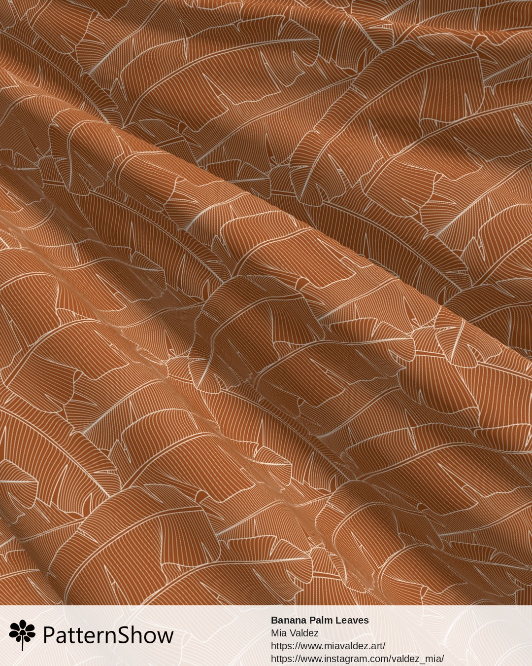 Banana Palm Leaves - Banana Palm Leaves Copper and Warm Cream