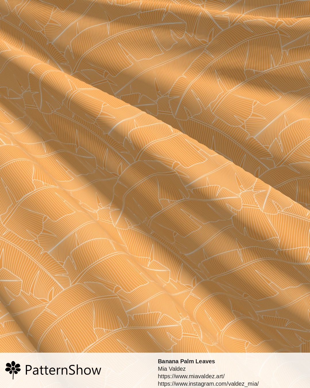 Banana Palm Leaves - Banana Palm Leaves Marigold and Eggshell