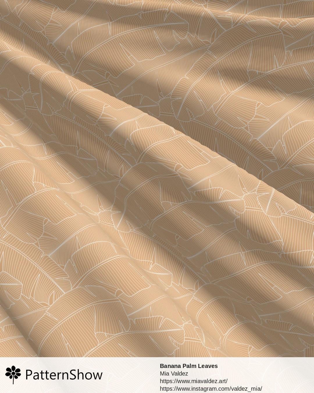 Banana Palm Leaves - Banana Palm Leaves Desert Mist and Warm Cream