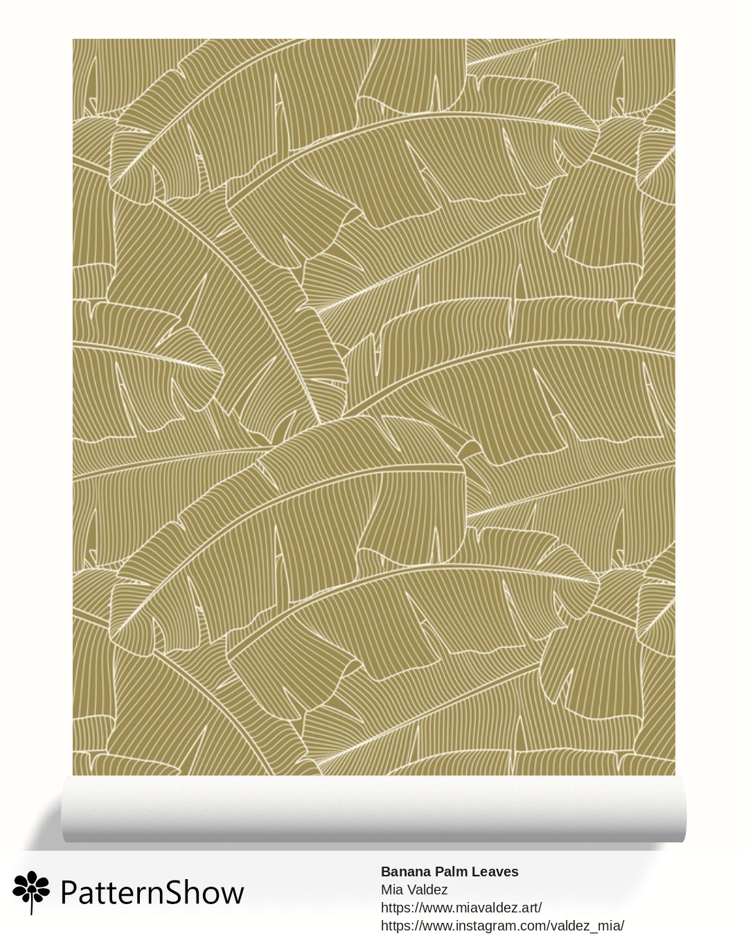 Banana Palm Leaves wallpaper - Banana Palm Leaves Willow and Eggshell
