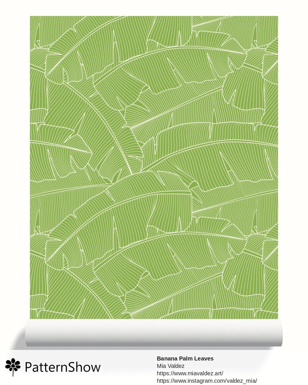 Banana Palm Leaves wallpaper - Banana Palm Leaves Greenery Eggshell