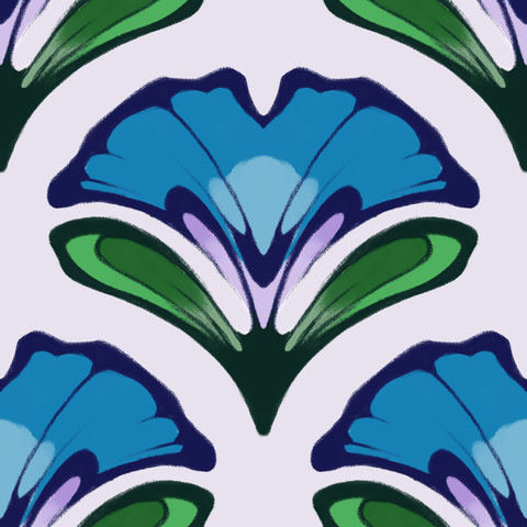 Blue Pink Green Light Lilac