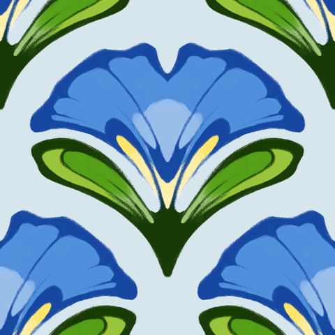 Cobalt Blue Green Yellow Baby Blue