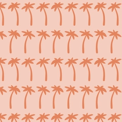 Swaying Palm Tree Stripes - Peach and Orange