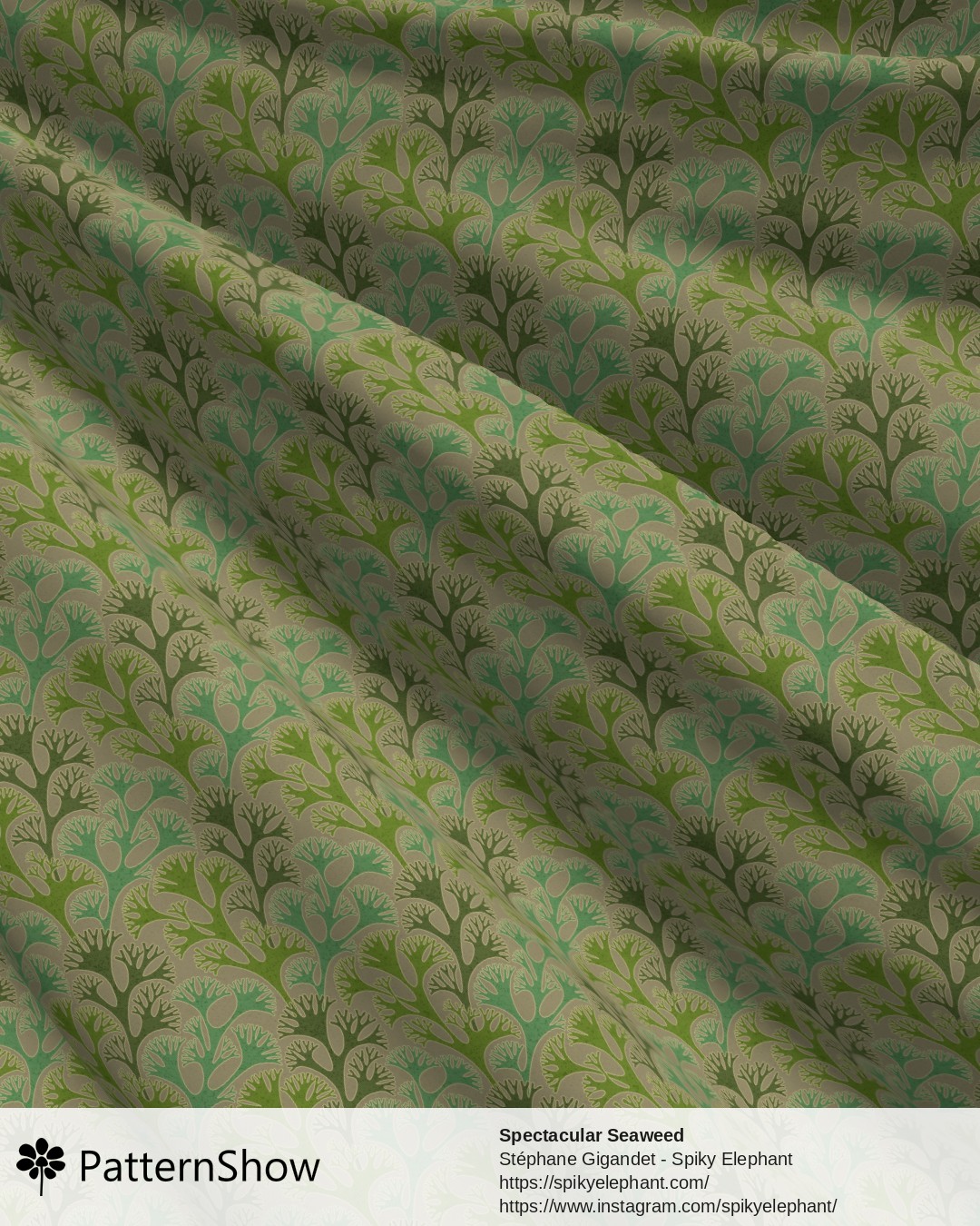 Spectacular Seaweed - Dark Sage Green Artichoke Moss