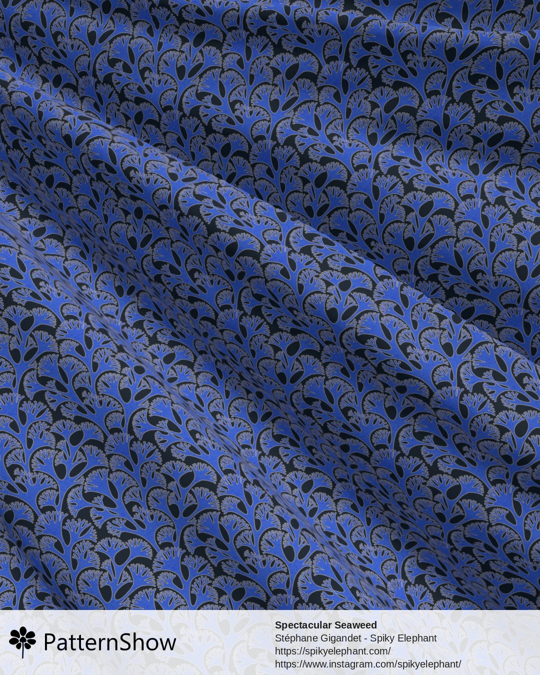 Spectacular Seaweed - Japanese Shibori Blue Dark Navy Ocean