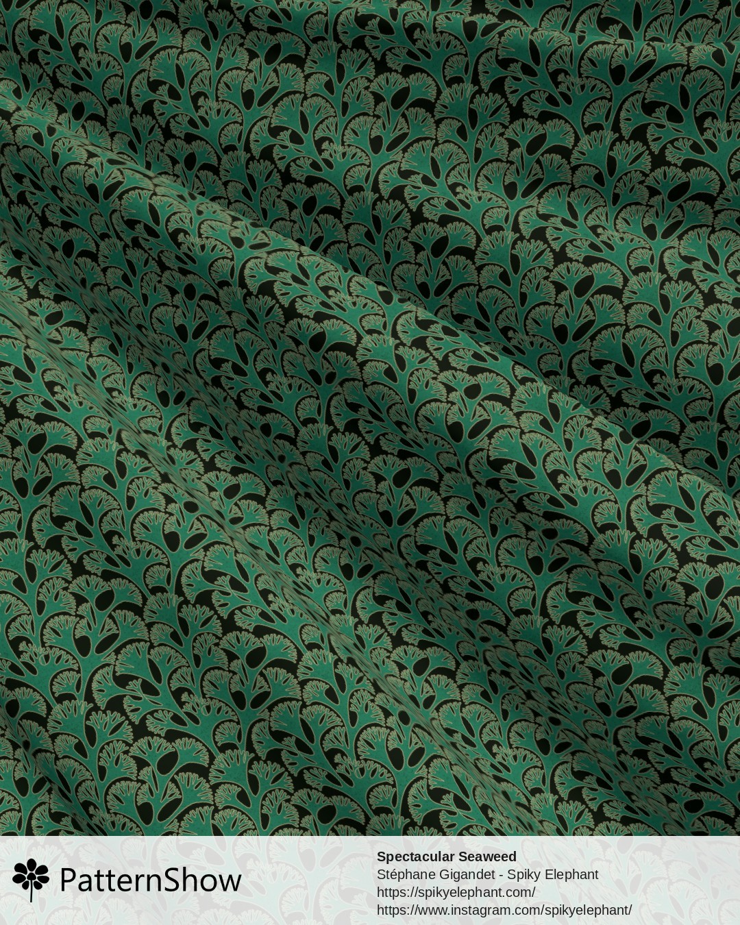 Spectacular Seaweed - Emerald Green Malachite Black
