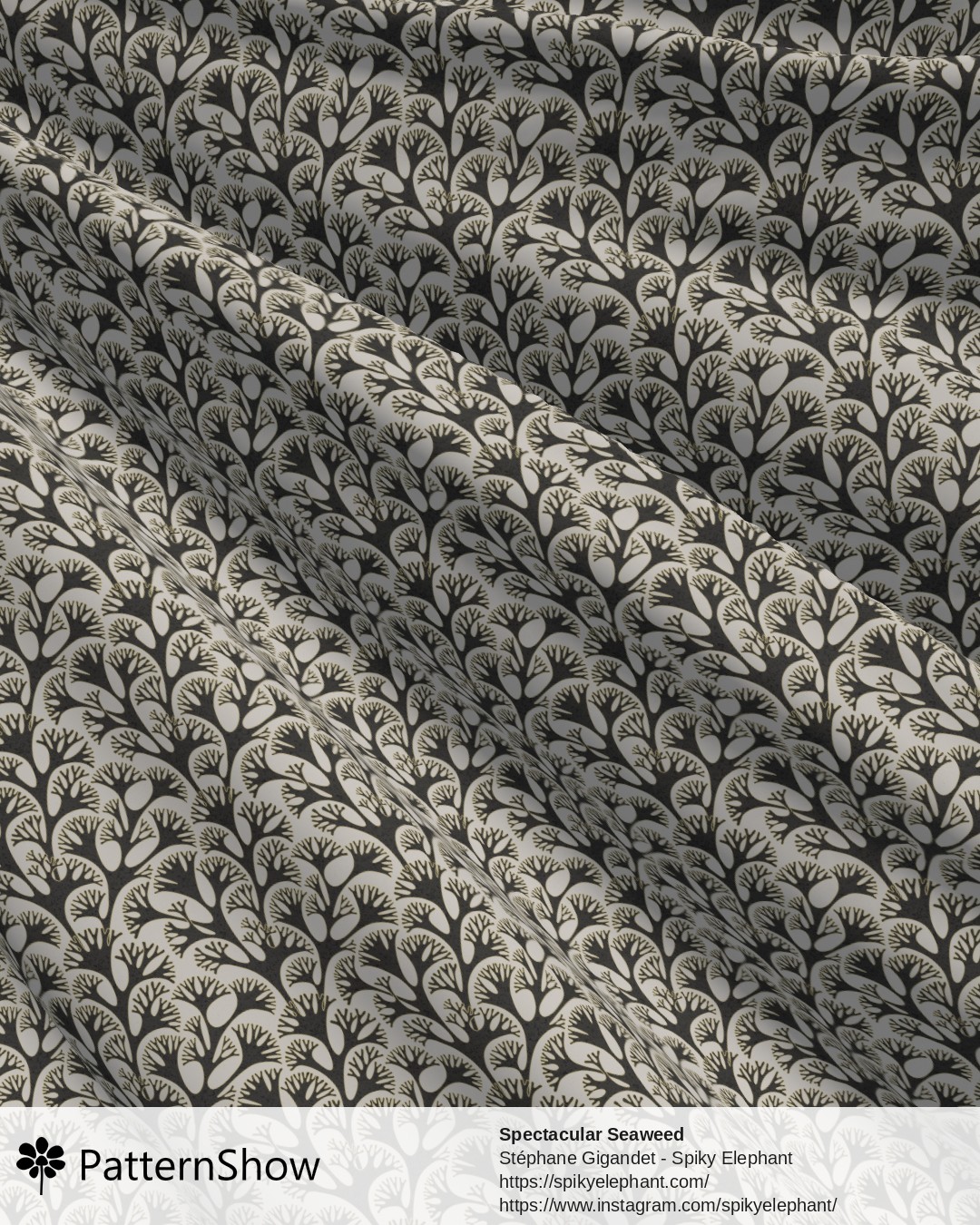 Spectacular Seaweed - Dark Grey Gold Black