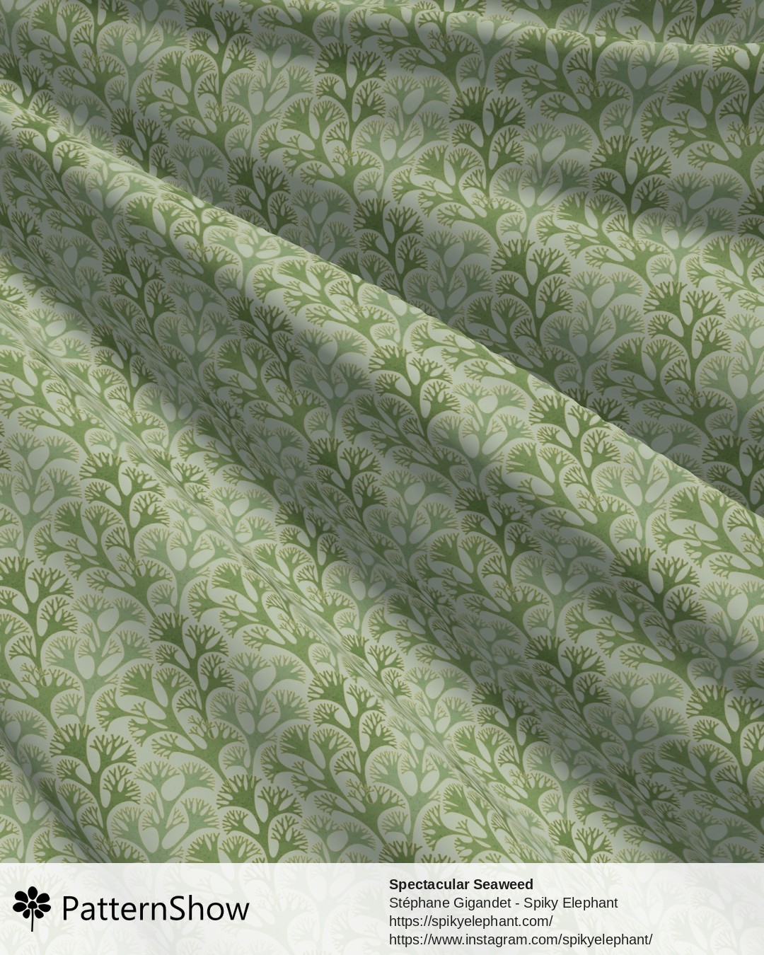 Spectacular Seaweed - Misty Tea Fern Green Sage Olive