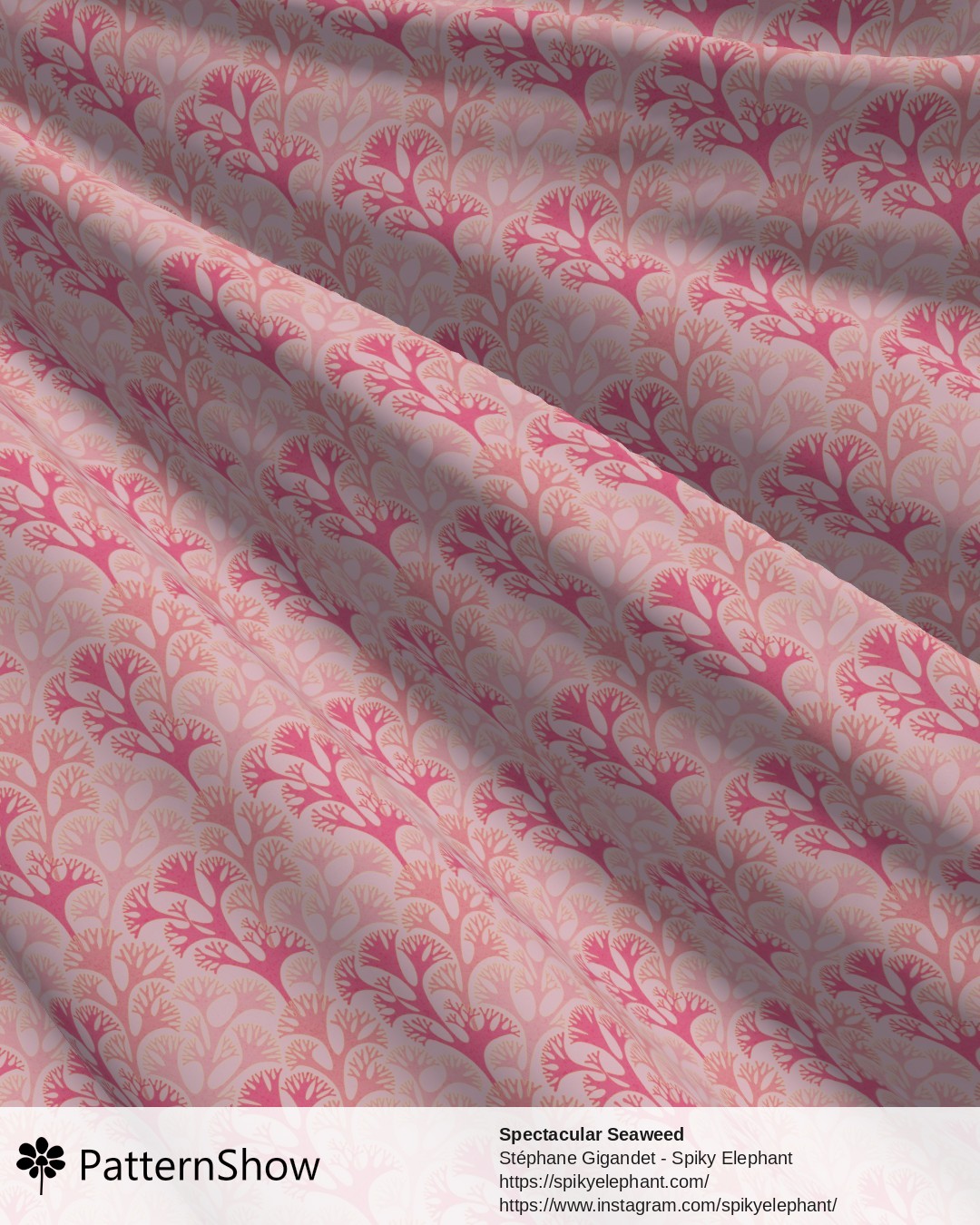 Spectacular Seaweed - Shabby Chic Hot Pink Pastel Rose Gold