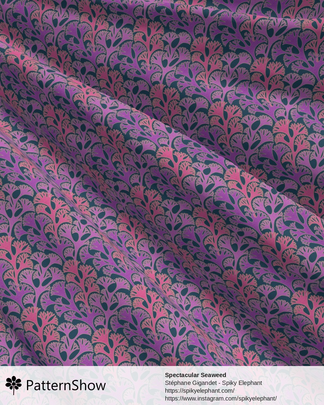 Spectacular Seaweed - Pink Purple Violet Shabby Chic