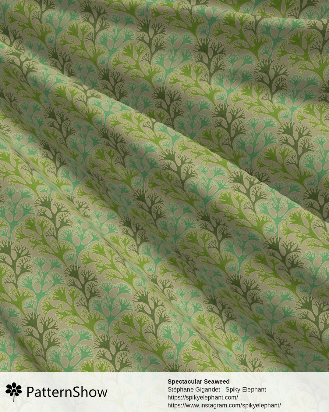 Spectacular Seaweed - Dark Sage Green Artichoke Moss