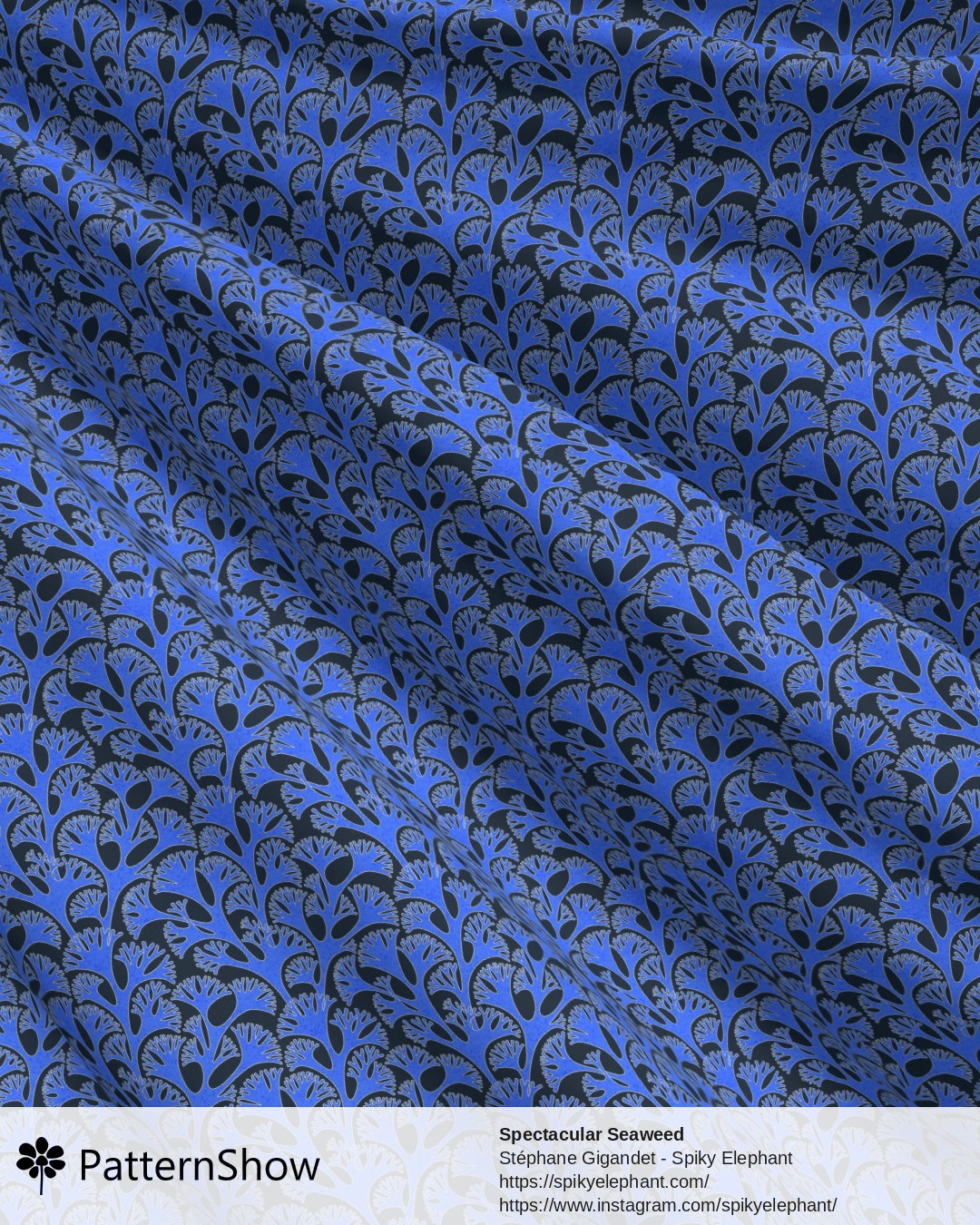 Spectacular Seaweed - Japanese Shibori Blue Dark Navy Ocean