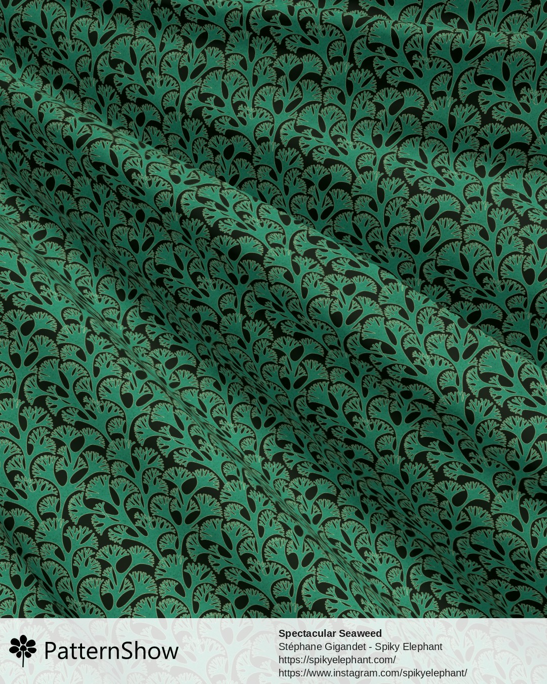 Spectacular Seaweed - Emerald Green Malachite Black
