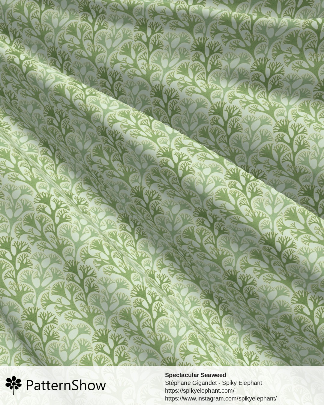 Spectacular Seaweed - Misty Tea Fern Green Sage Olive